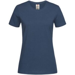 Stedman Classic T Organic Women Crew Neck Marineblå økologisk bomuld X-Small Dame