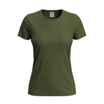 Stedman Classic Women T-shirt Militærgrøn bomuld X-Small Dame