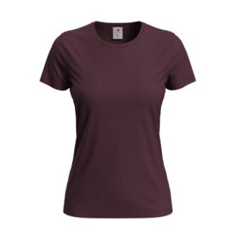 Stedman Classic Women T-shirt Mørkrørd bomuld X-Small Dame