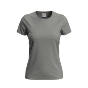 Stedman Comfort-T Crew Neck T-shirt Grå bomuld Small Dame