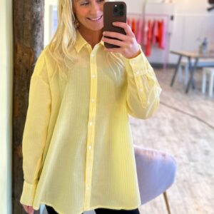 A-View - Skjorte - Sonja Shirt - Yellow/White