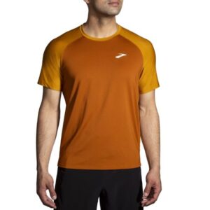 Brooks Atmosphere Short Sleeve 2.0 - Herre - Str. S - Brun