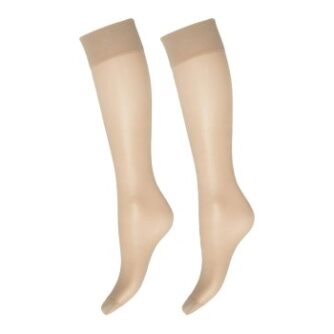 Deocy Silk Look 20d Kneehighs Strømpebukser 2P Beige polyamid One Size Dame