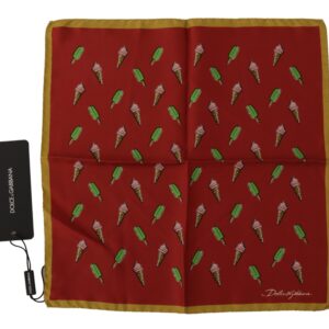 Dolce & Gabbana Multifarver Printed Square Mens Handkerchief Tørklæde