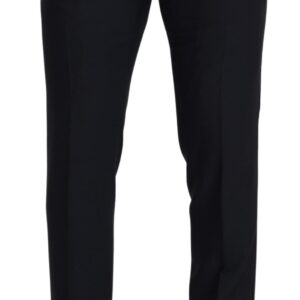 Dolce & Gabbana Sort Wool Men Formal Pants