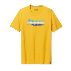 Smartwool Mountain Horizon Graphic Short Sleeve Tee Slim Fit Wool - Herre - Str. S - Gul