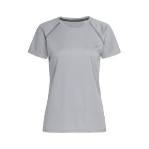 Stedman Active 140 Women Team Raglan Sølvgrå polyester Small Dame