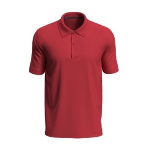 Stedman Henry Polo Short Sleeve Rød bomuld Small Herre