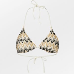 Amber Bikini Top - Beige/Sort