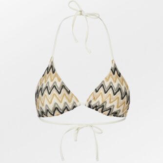 Amber Bikini Top - Beige/Sort