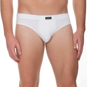 Bruno Banani 2P Check Line 2.0 Sports Brief Hvid polyamid Small Herre