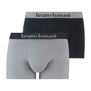 Bruno Banani 2P Flowing Shorts Sort/Grå bomuld Small Herre