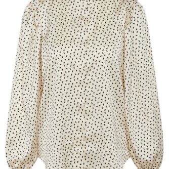 Bruuns Bazaar - Skjorte - AcaciaBB Fria Shirt - Cream/black dot print