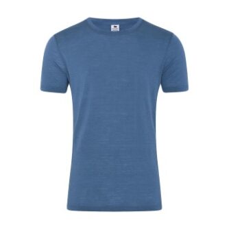 Dovre Wool Light T-Shirt Blå uld Small Herre