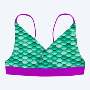 Fin Fun havfrue bikini top til piger - Celtic Green