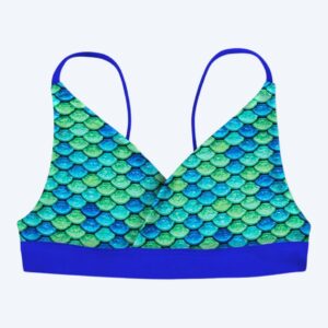 Fin Fun havfrue bikini top til piger uden flæser - Aussie Green (Grøn)