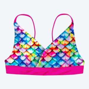 Fin Fun havfrue bikini top til piger uden flæser - Rainbow Reef