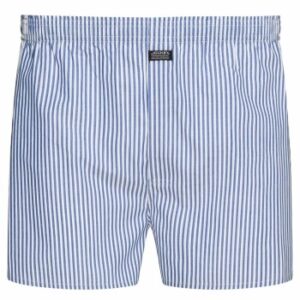 Jockey Woven Poplin Boxer Shorts Blåstribet bomuld Large Herre