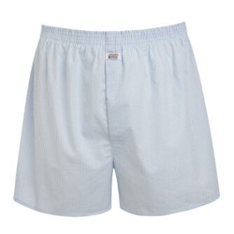 Jockey Woven Poplin Boxer Shorts Hvid ternet bomuld Small Herre