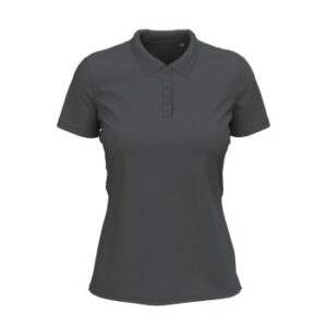 Stedman Claire Short Sleeve Polo Mørkgrå ringspundet bomuld X-Small Dame