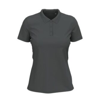 Stedman Claire Short Sleeve Polo Mørkgrå ringspundet bomuld X-Small Dame