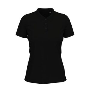 Stedman Claire Short Sleeve Polo Sort ringspundet bomuld X-Small Dame