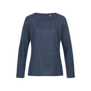 Stedman Knit Long Sleeve For Women Blå Small Dame