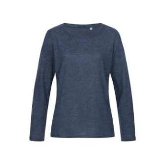 Stedman Knit Long Sleeve For Women Blå Small Dame