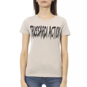 Trussardi Action Beige Bomuld T-Shirt