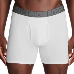 Under Armour 6P Perfect Cotton 6in Boxer Hvid Medium Herre