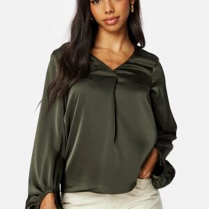 VERO MODA Lovie L/S V-Neck Detail Top Peat XS