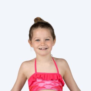 Watery havfrue bikini top til piger - Pink Blush - Havfruehale top - Børn