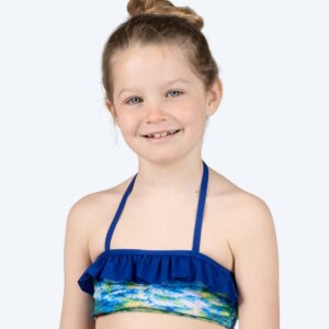 Watery havfrue bikini top til piger - Rainbow Bloom - Havfruehale top - Børn