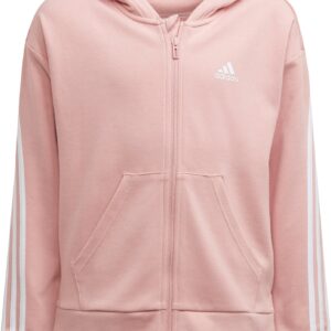 Adidas 3stripes Fullzip Hættetrøje Dame 164 Pink