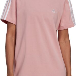 Adidas Essentials 3stripes Tshirt Dame Pink