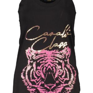 Cavalli Class Elegant Wide Shoulder Printed Tank Top