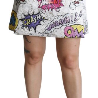 Chic Cartoon Brocade Mini Skirt