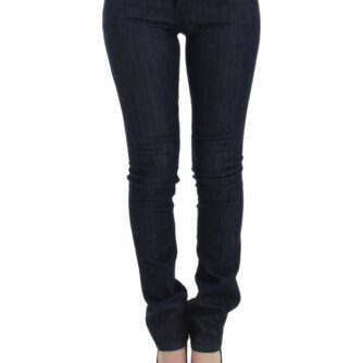 Chic Dark Blue Skinny Leg Jeans