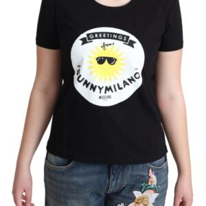 Chic Moschino Cotton Tee with Milano Print