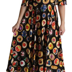 Chic Multicolor Maxi Desserts Print Dress