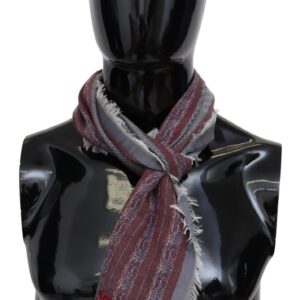 Chic Multicolor Wool Blend Designer Scarf