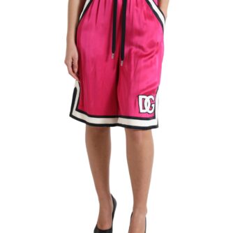 Chic Pink High Waist Jersey Shorts