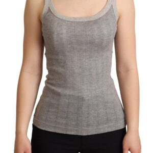 Chic Sleeveless Gray Tank Top