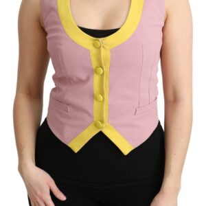 Chic Sleeveless Vest in Pink Hues