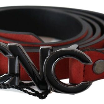 Costume National Elegant Blood Red Leather Belt