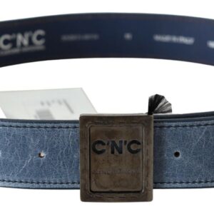 Costume National Elegant Blue Leather Fashion Belt