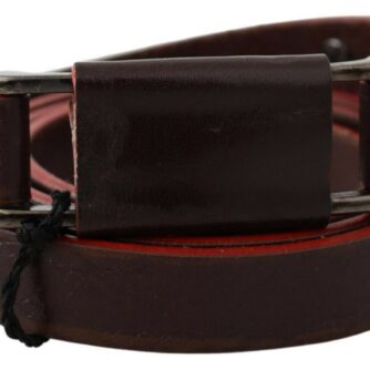 Costume National Elegant Brown Leather Fashion Belt