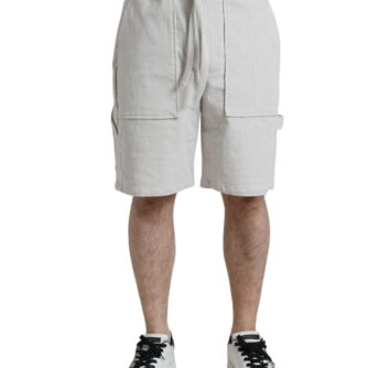 Dolce & Gabbana Beige Cotton Corduroy Men's Bermuda Shorts