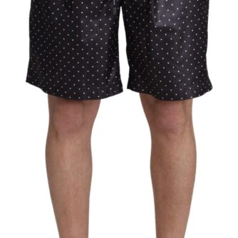 Dolce & Gabbana Chic Black Polka Dot Men's Swim Trunks