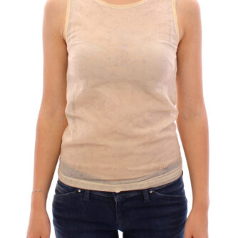 Dolce & Gabbana Elegant Beige Tank Top Blouse